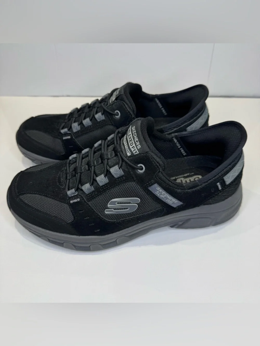 Skechers Relaxed Fit Memory Foam Men's Size 9 Oak Canyon Black Hands Free Slip I